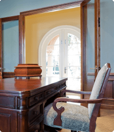 Antique office desk and chair