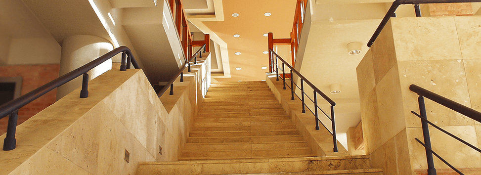 Contemporary stairway in an office building